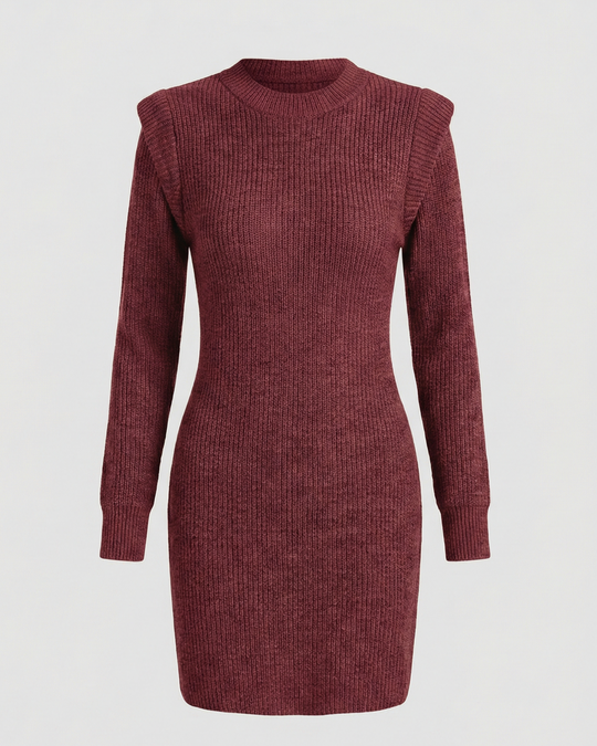 Elegantes Figurbetontes Strick Midikleid | R&B