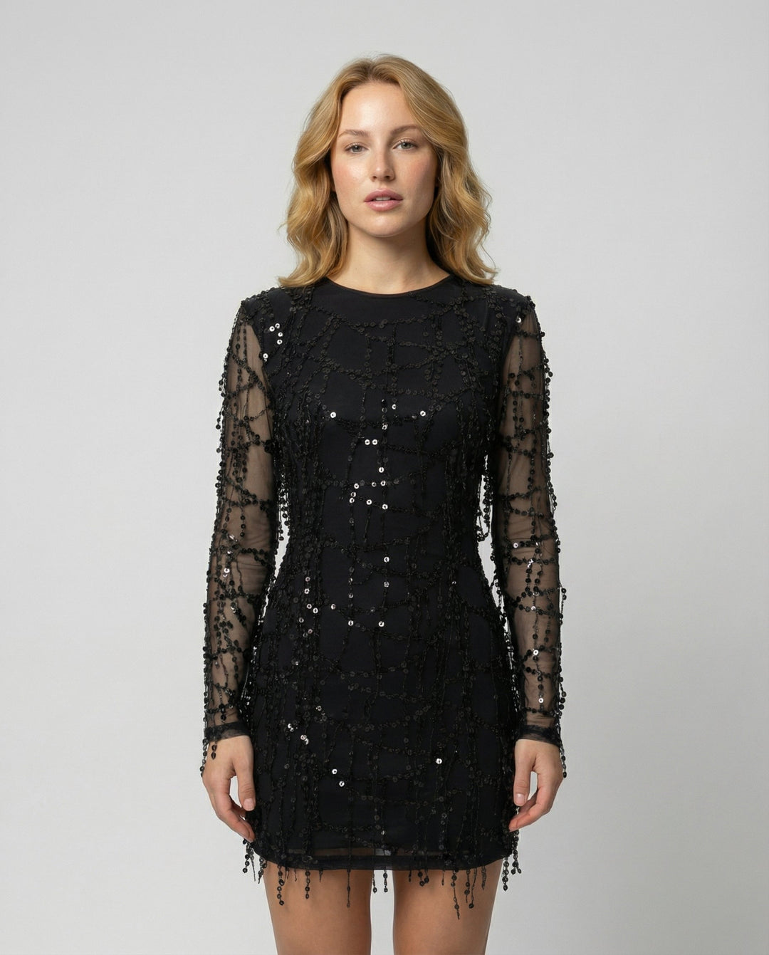 Elegantes Fransen Paillettenkleid Damen | R&B
