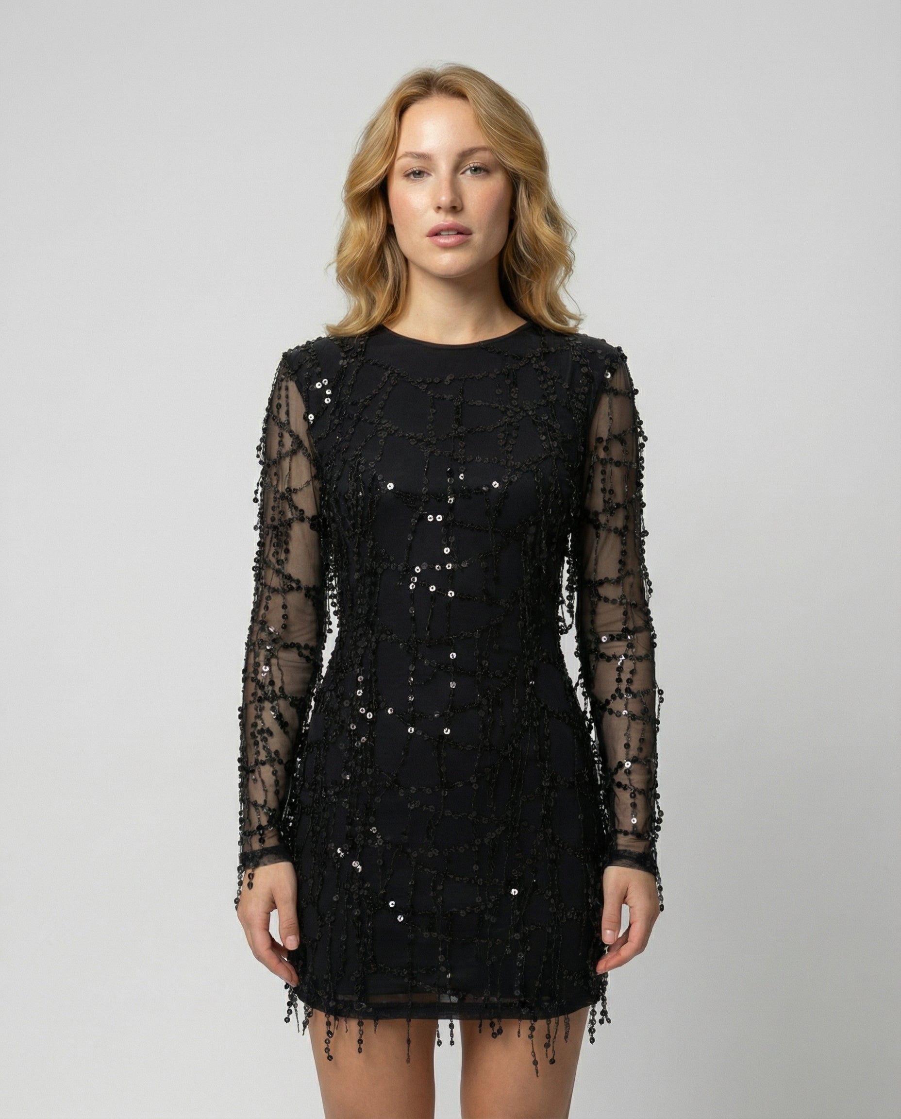 Elegantes Fransen Paillettenkleid Damen | R&B