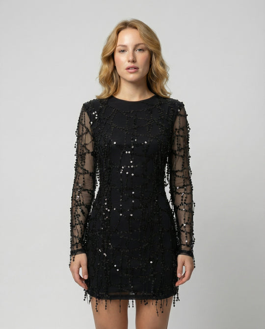 Elegantes Fransen Paillettenkleid Damen | R&B
