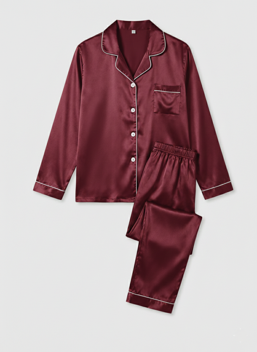 Elegantes Damen Satin-Pyjamaset | R&B