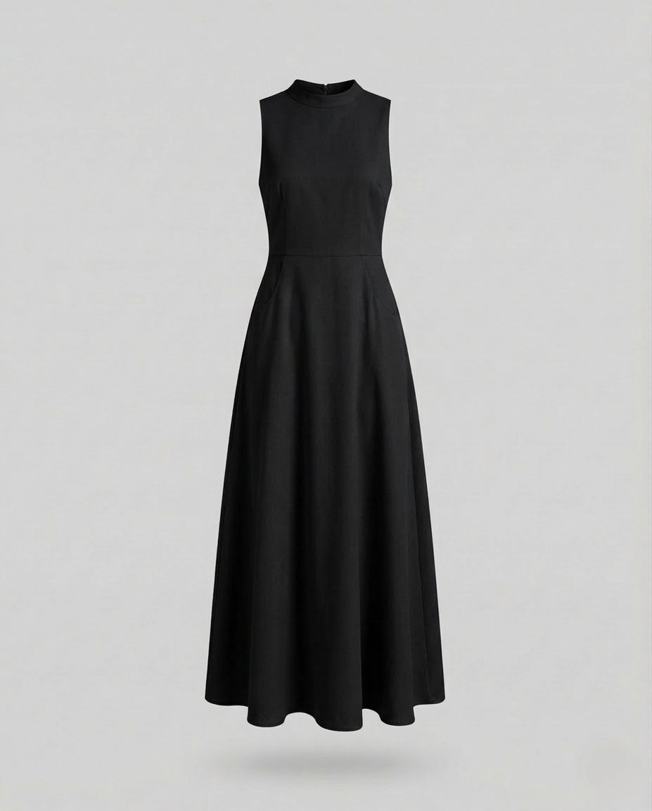 Damen Ärmelloses Maxikleid mit Rippoberteil