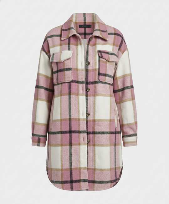 Damen Karierte Hemdjacke mit lässigem Schnitt