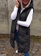R&B | Lässige Steppjacke mit Kapuze und Reißverschluss