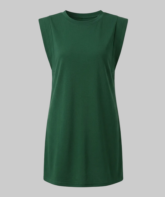 Damen Gerades Minikleid Gepolsterte Schultern