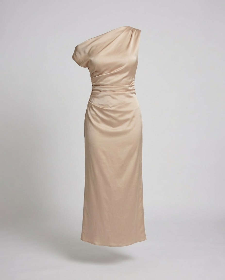 Damen Asymmetrisches Abendkleid mit Ein Schulter