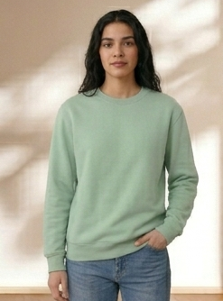 Damen lässiges Sweatshirt mit breiten Schultern und weichem Innenfutter R&B
