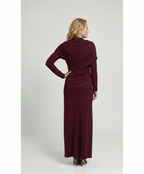 Damen Maxikleid mit Drapierung