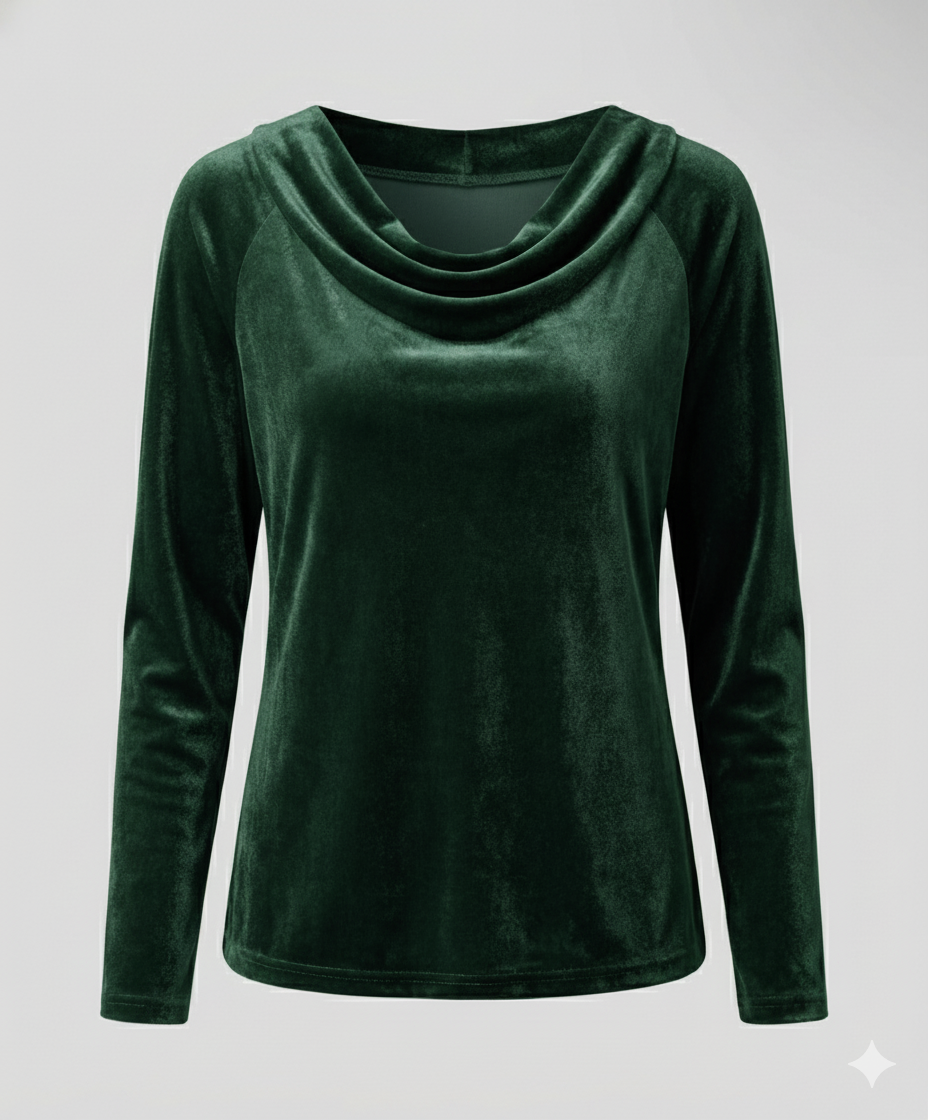 Elegantes Samtshirt Damen Lässig | R&B