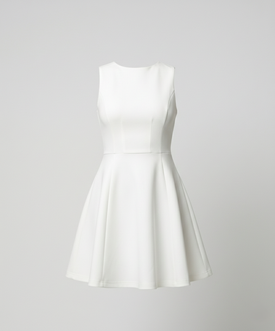 Damen A-Linien Kleid mit figurbetontem Oberteil R&B