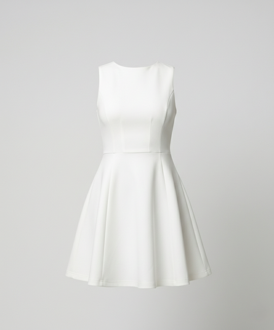 Damen A-Linien Kleid mit figurbetontem Oberteil R&B