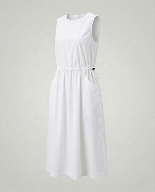 Damen Ärmelloses Midikleid mit Kordelzug Bund