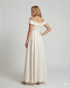 Damen Abendkleid mit Cape Ärmeln
