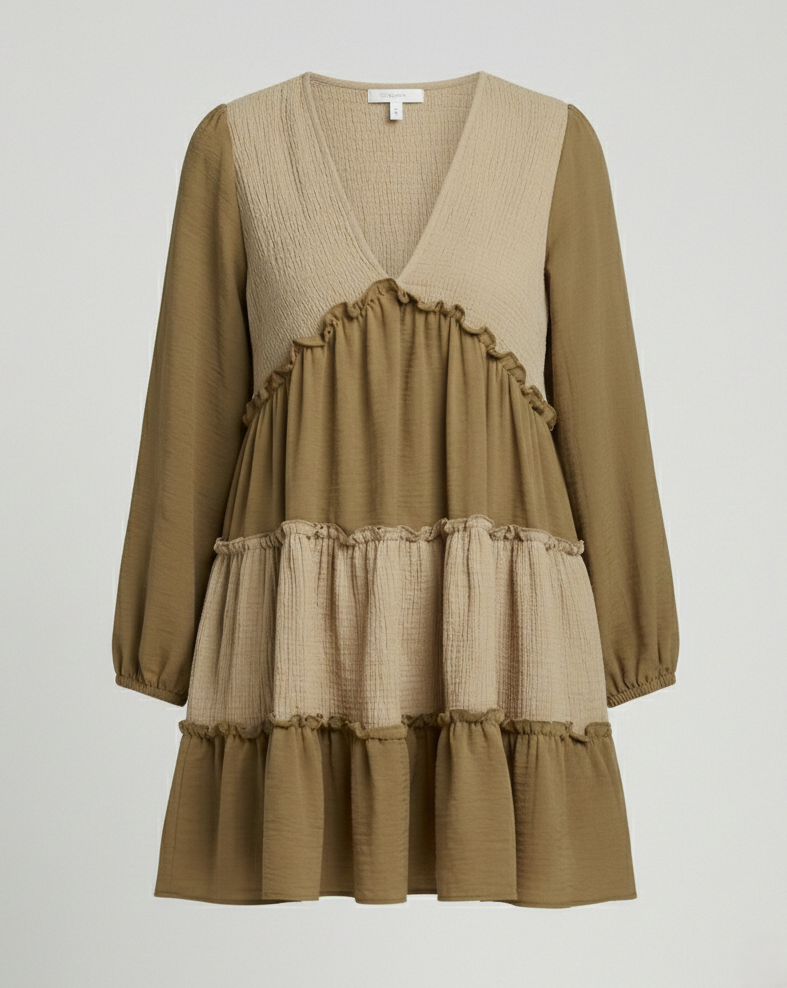 Freizeitkleid Damen A-Linien Minikleid