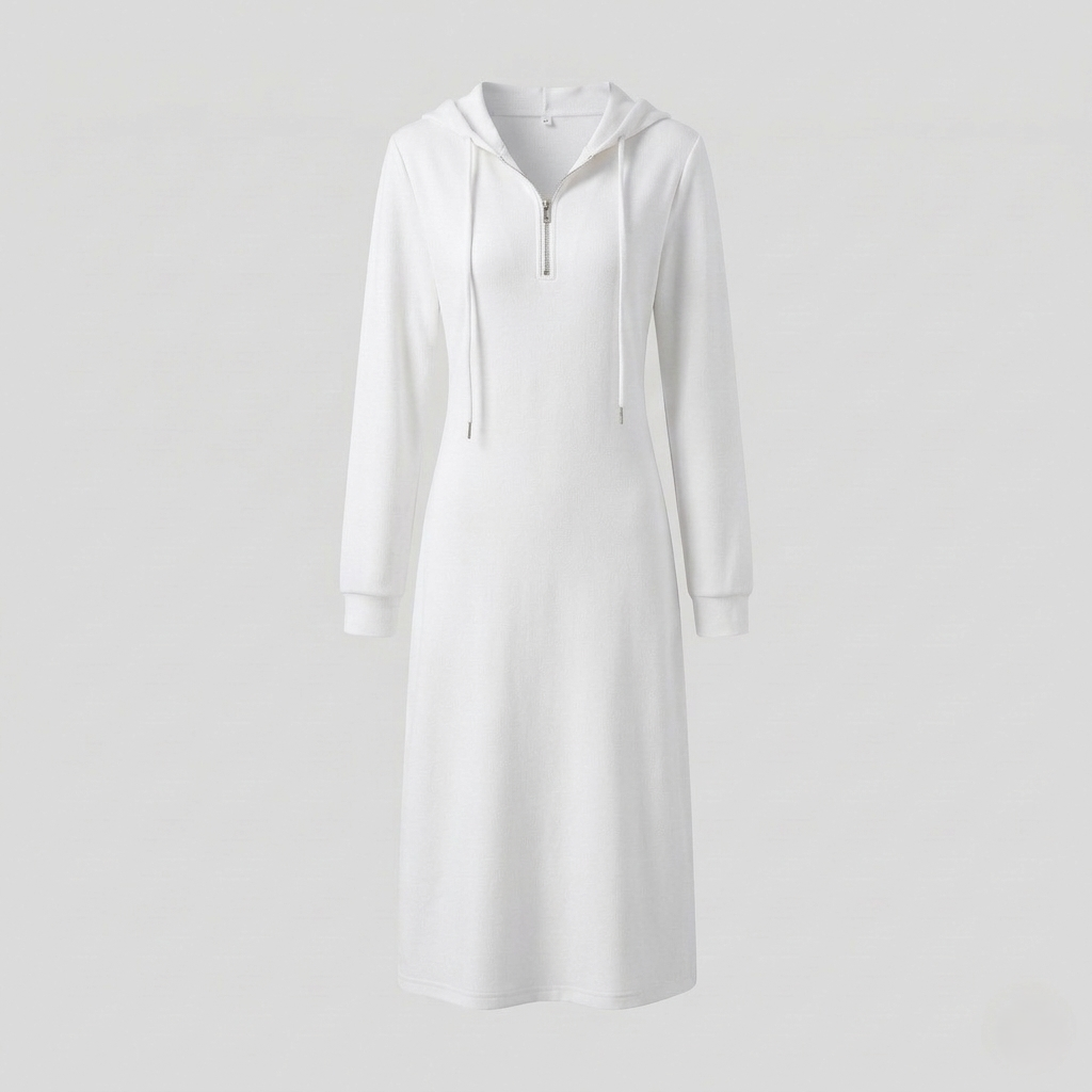 Damen Jersey Midikleid mit Langarm