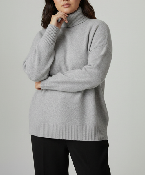 Damen Look Strick Rollkragenpullover | Große Größen