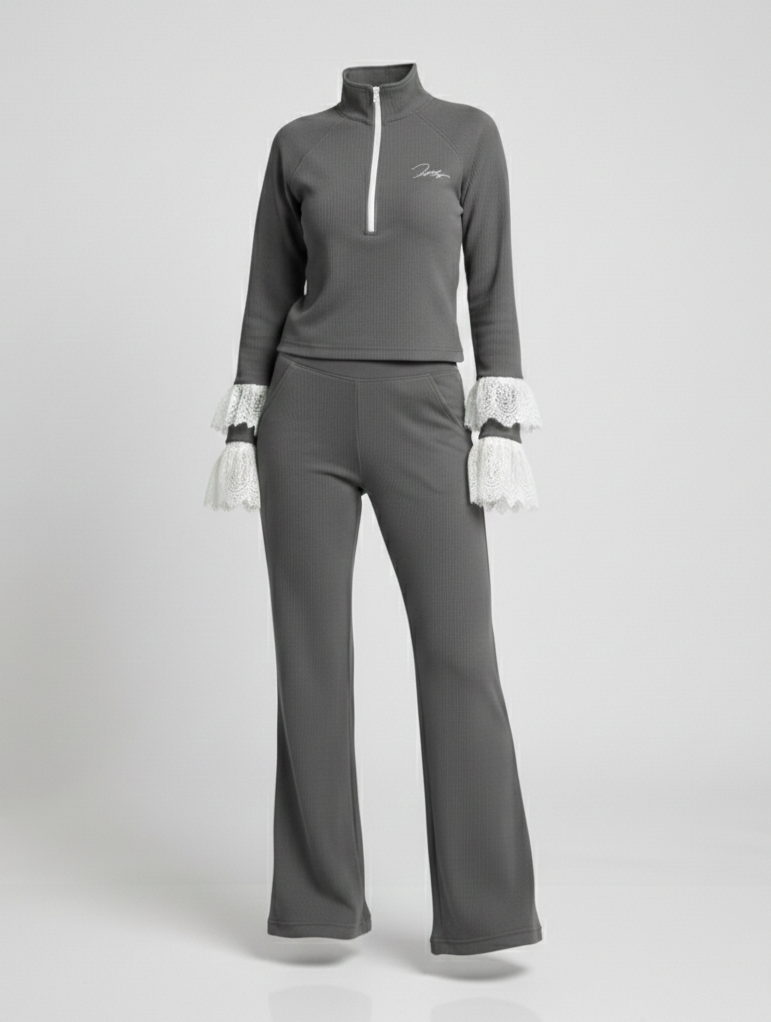 Damen Zweiteiler Set Lounge Sportlich