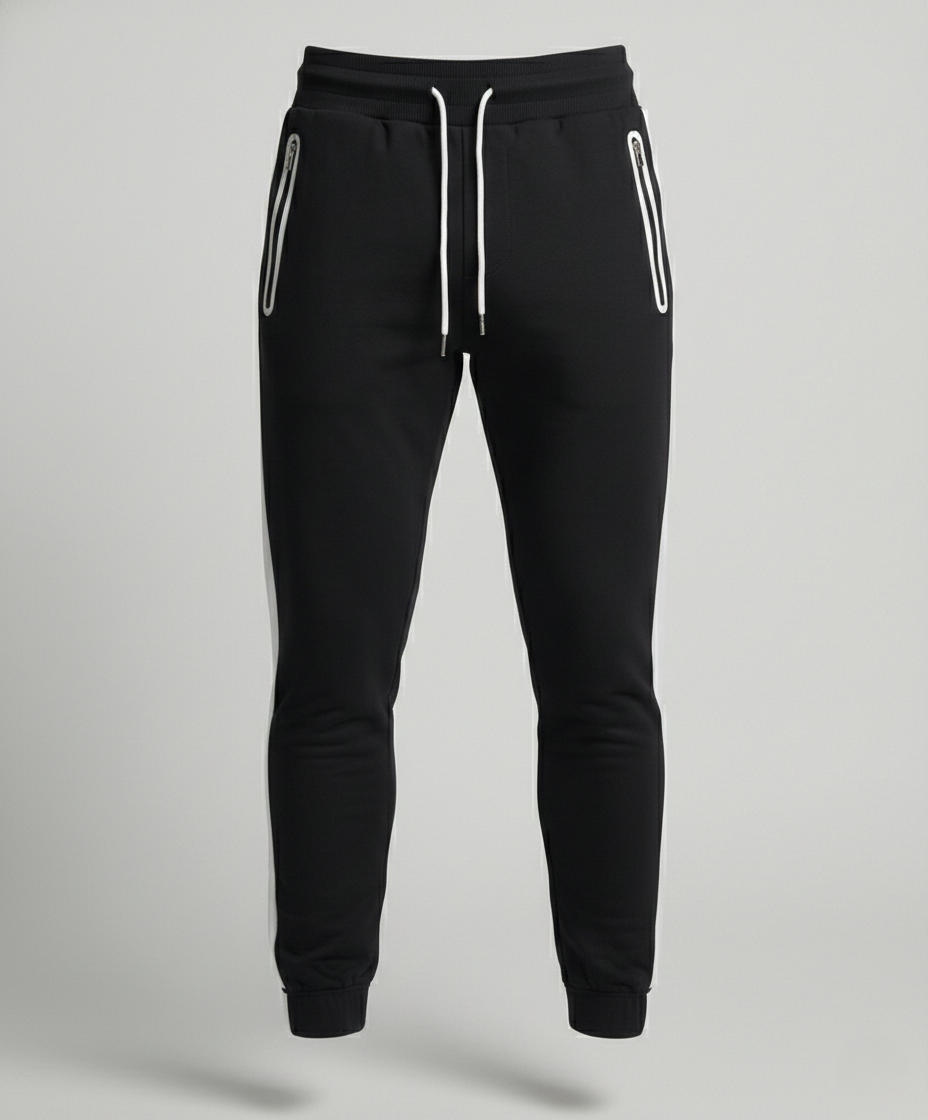 Herren sportliche Jogginghose mit innovativen Seitentaschen R&B