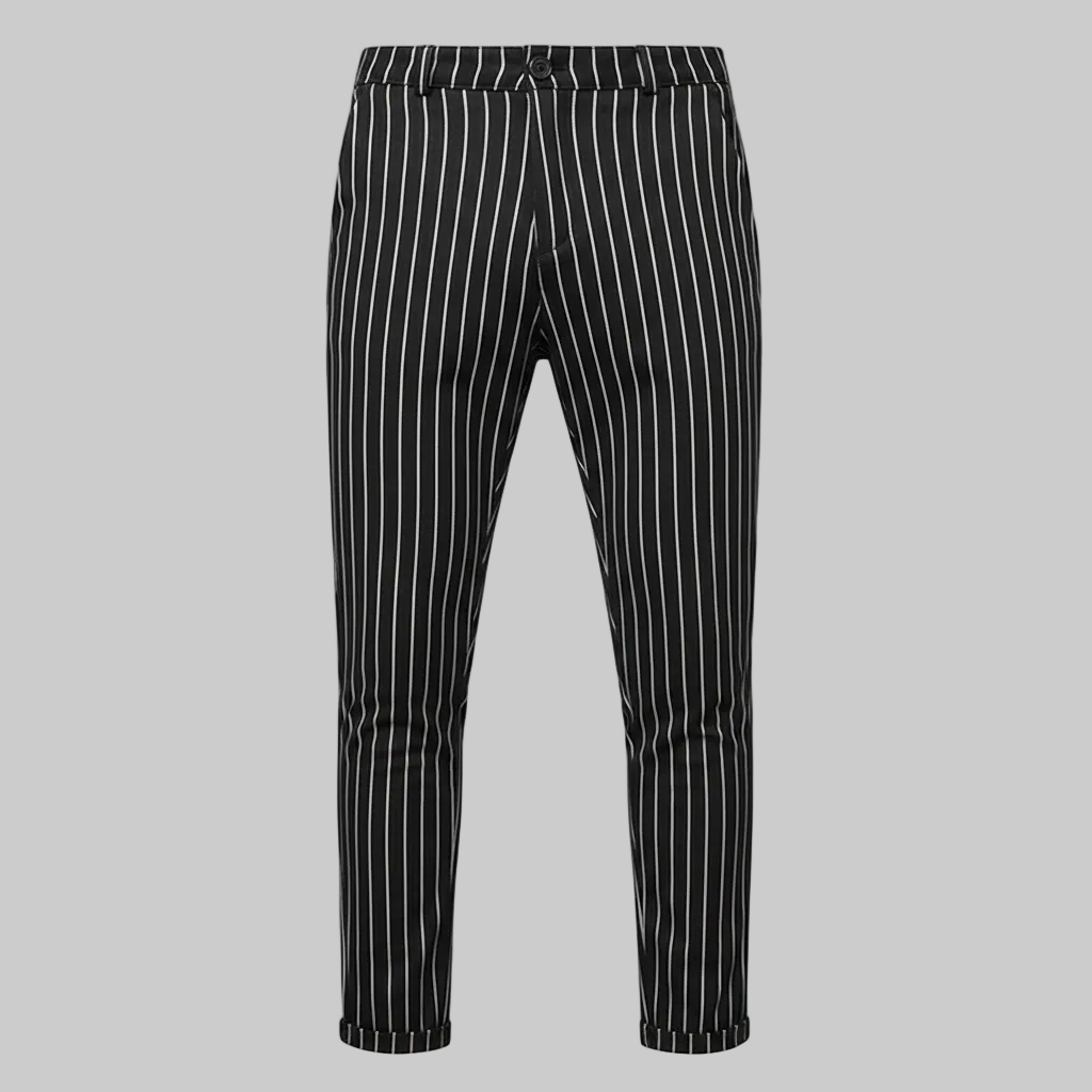 Herren stylische und bequeme Slim-Fit Hose mit gestreiftem Design