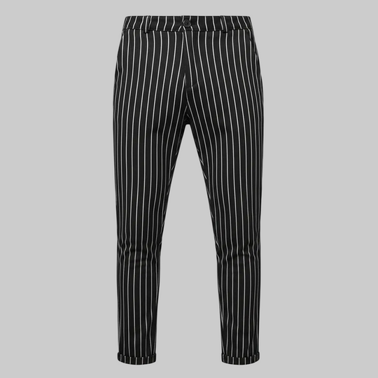Herren stylische und bequeme Slim-Fit Hose mit gestreiftem Design R&B