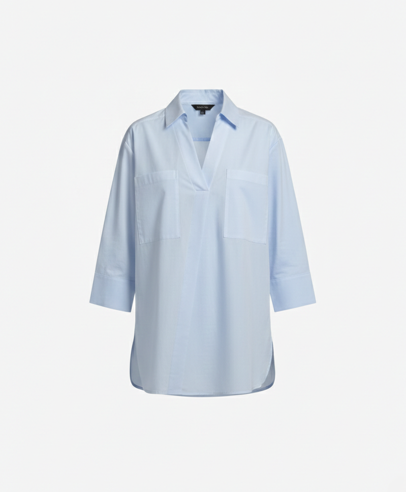 Damen Bluse mit Volantärmeln und V-Ausschnitt