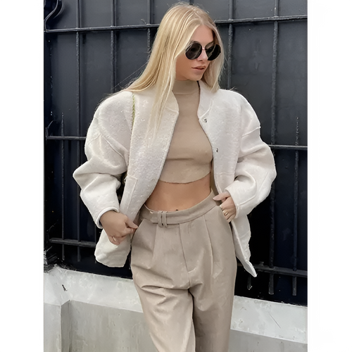 R&B | Übergroße Damen Winter Aviator Jacke