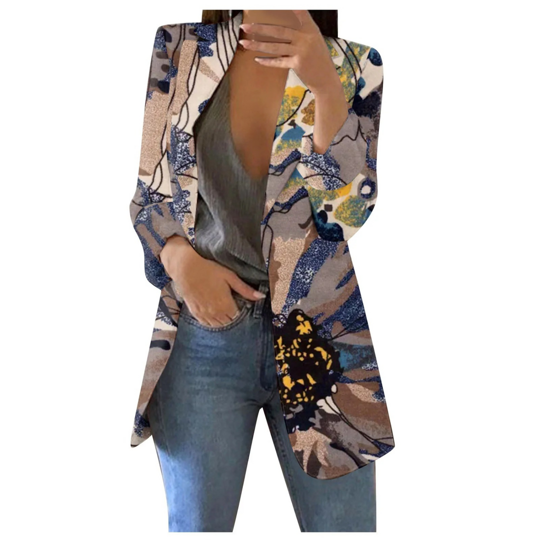 R&B | Bedruckte Damen-Cropped-Blazer