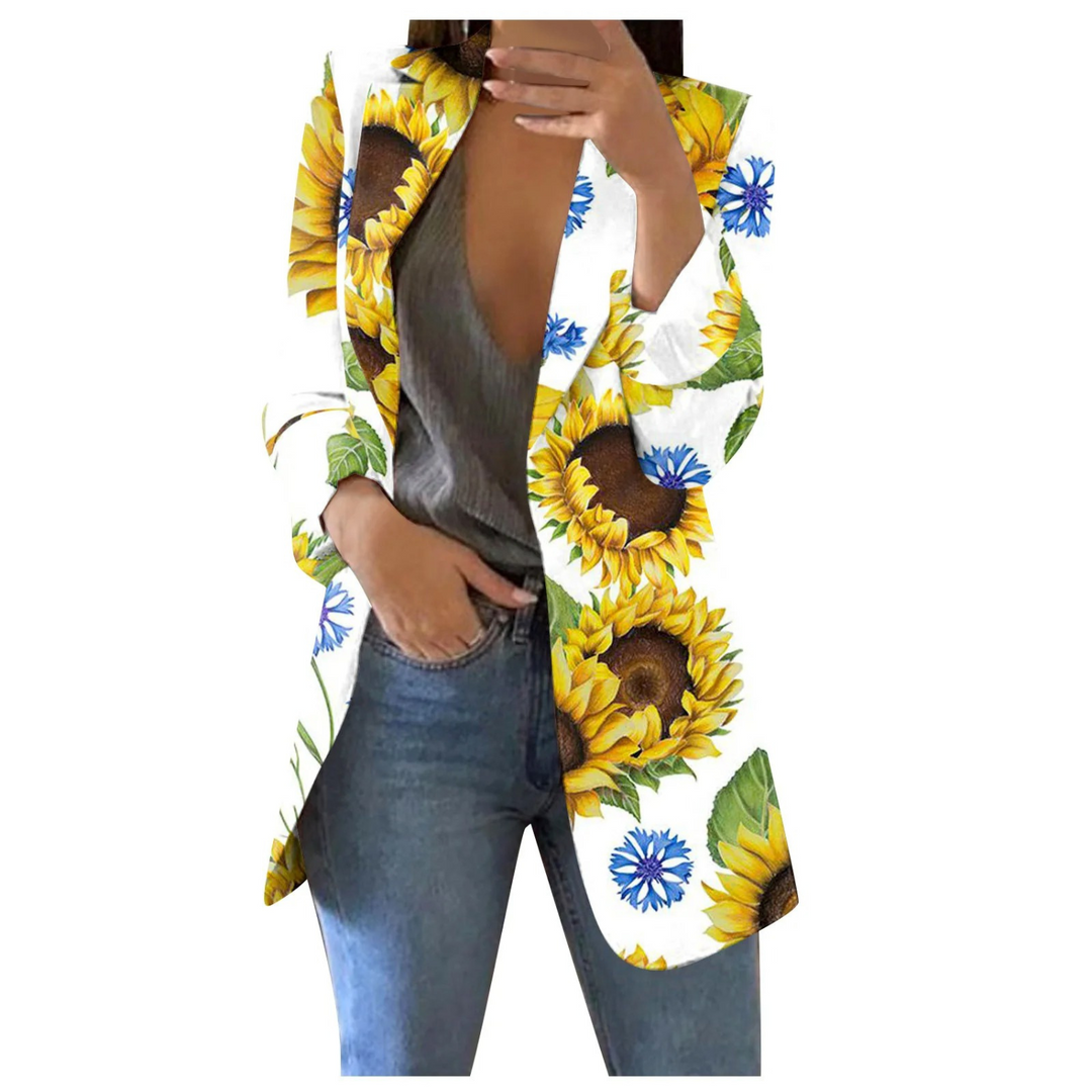 R&B | Bedruckte Damen-Cropped-Blazer
