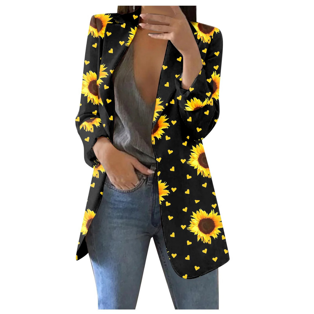 R&B | Bedruckte Damen-Cropped-Blazer