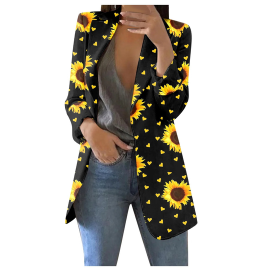R&B | Bedruckte Damen-Cropped-Blazer