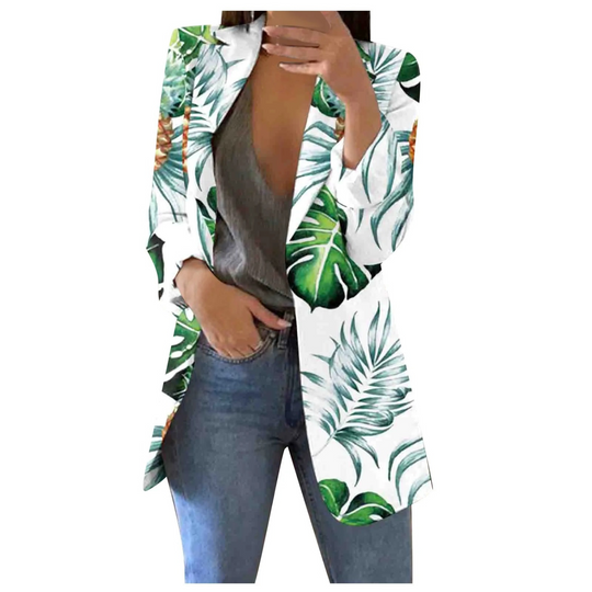 R&B | Bedruckte Damen-Cropped-Blazer