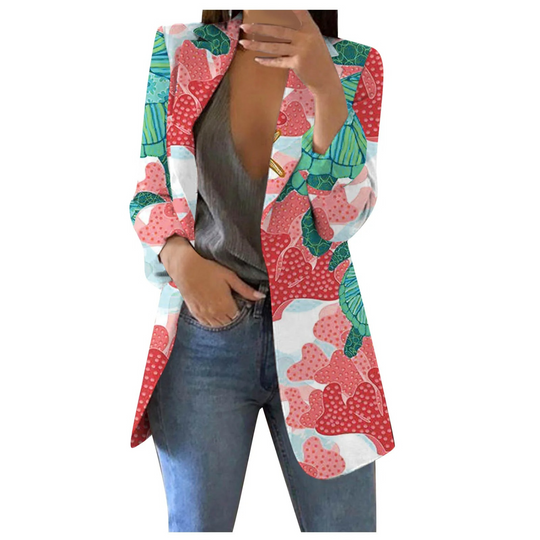 R&B | Bedruckte Damen-Cropped-Blazer
