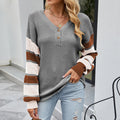 R&B | Patchwork Strickpullover im Modischen Stil
