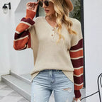 R&B | Patchwork Strickpullover im Modischen Stil
