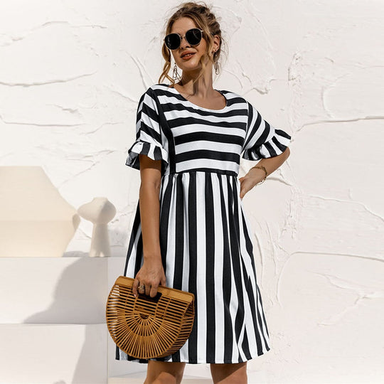 R&B | Gestreiftes Kleid für Damen