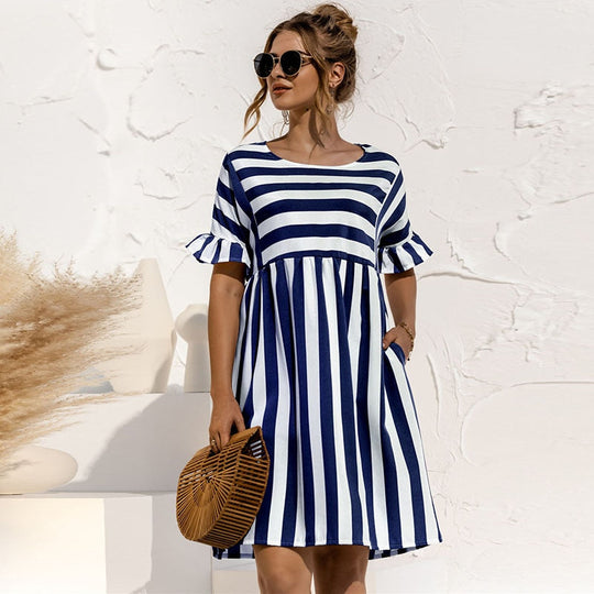 R&B | Gestreiftes Kleid für Damen