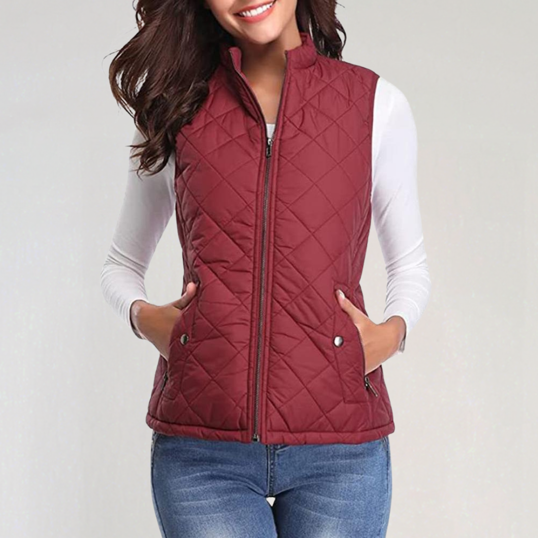 R&B | Damen Wattierte Bodywarmer mit Reißverschluss und Leichtem Design