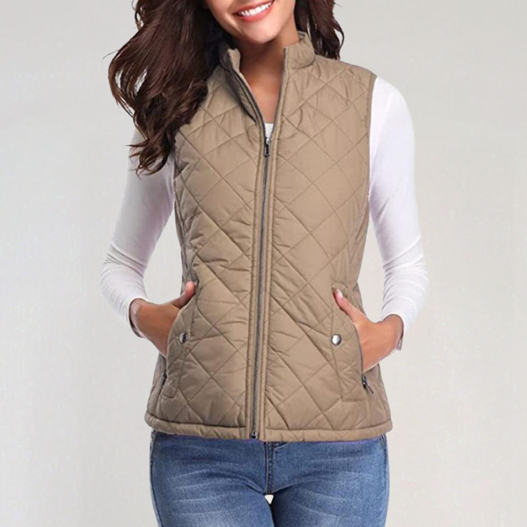 R&B | Damen Wattierte Bodywarmer mit Reißverschluss und Leichtem Design