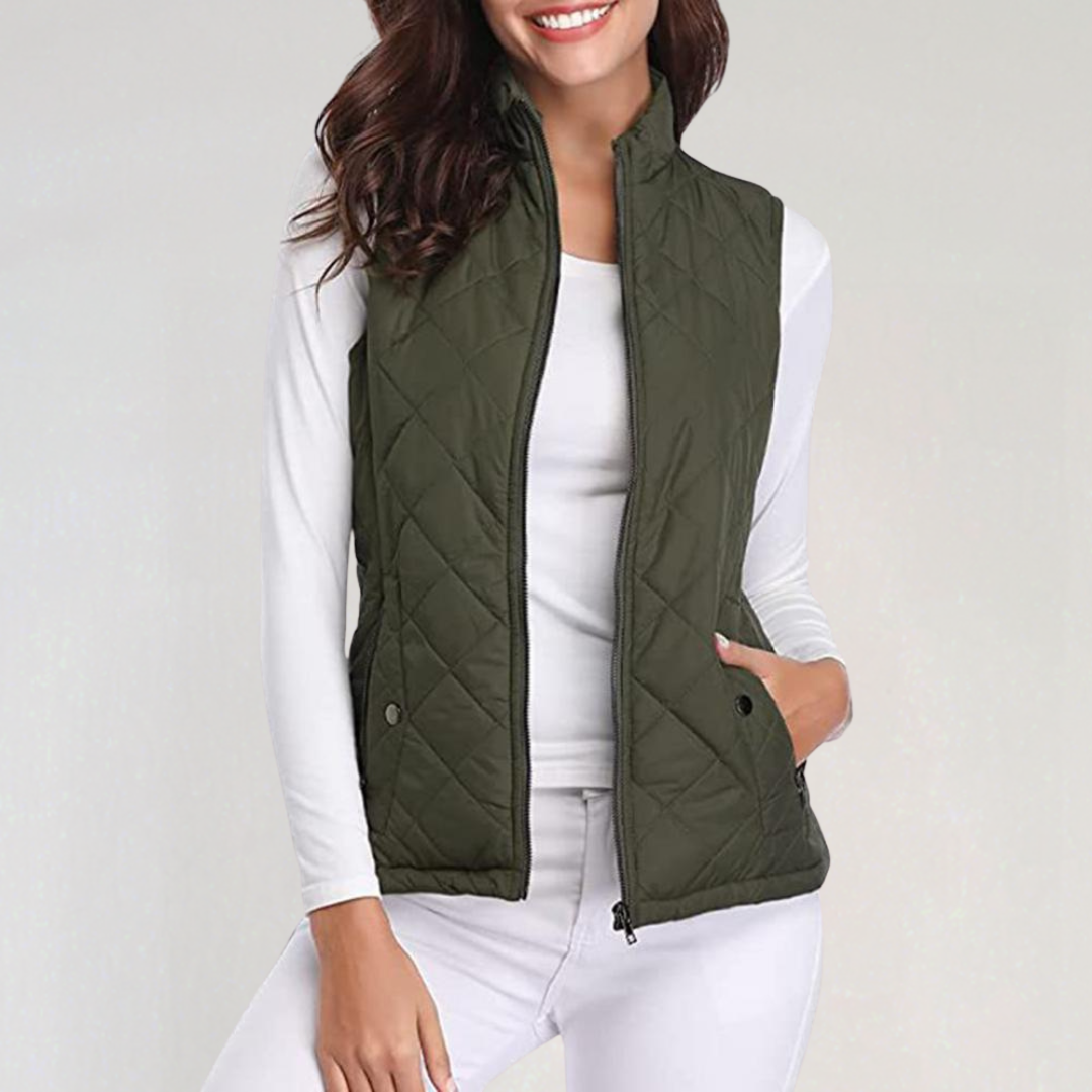 R&B | Damen Wattierte Bodywarmer mit Reißverschluss und Leichtem Design