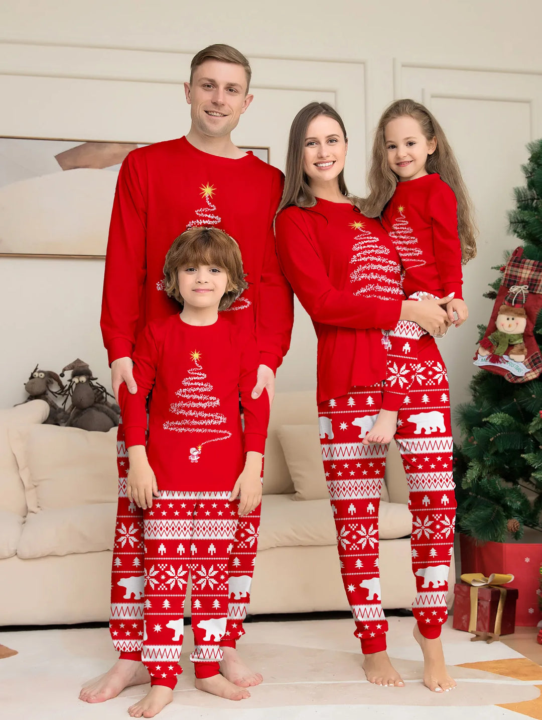 R&B | Weihnachts-Pyjama-Set - Weiche, Warme & Gemütliche Passende Outfits für die Feiertage