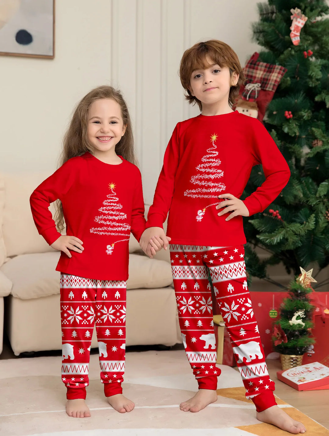 R&B | Weihnachts-Pyjama-Set - Weiche, Warme & Gemütliche Passende Outfits für die Feiertage