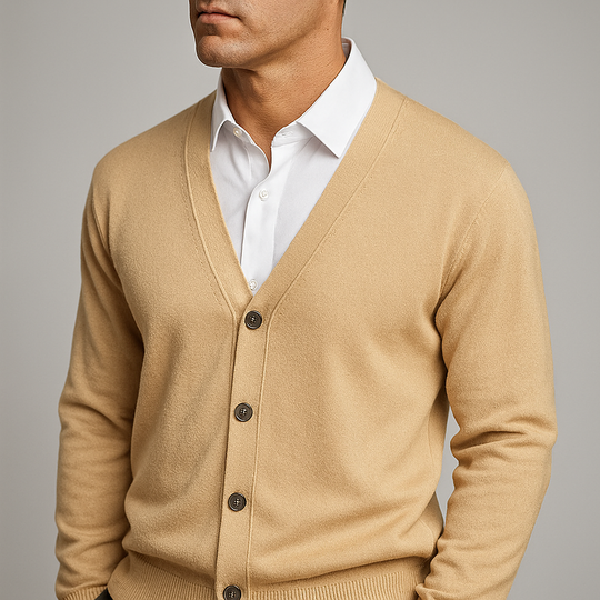 R&B | Eleganter V-Ausschnitt Cardigan für Herren