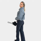 R&B | Schicke Damen Wolljacke mit Kurzer Passform und Taschendetails