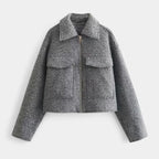 R&B | Schicke Damen Wolljacke mit Kurzer Passform und Taschendetails