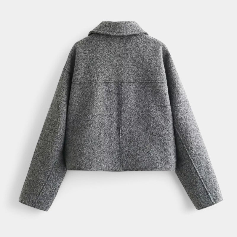 R&B | Schicke Damen Wolljacke mit Kurzer Passform und Taschendetails