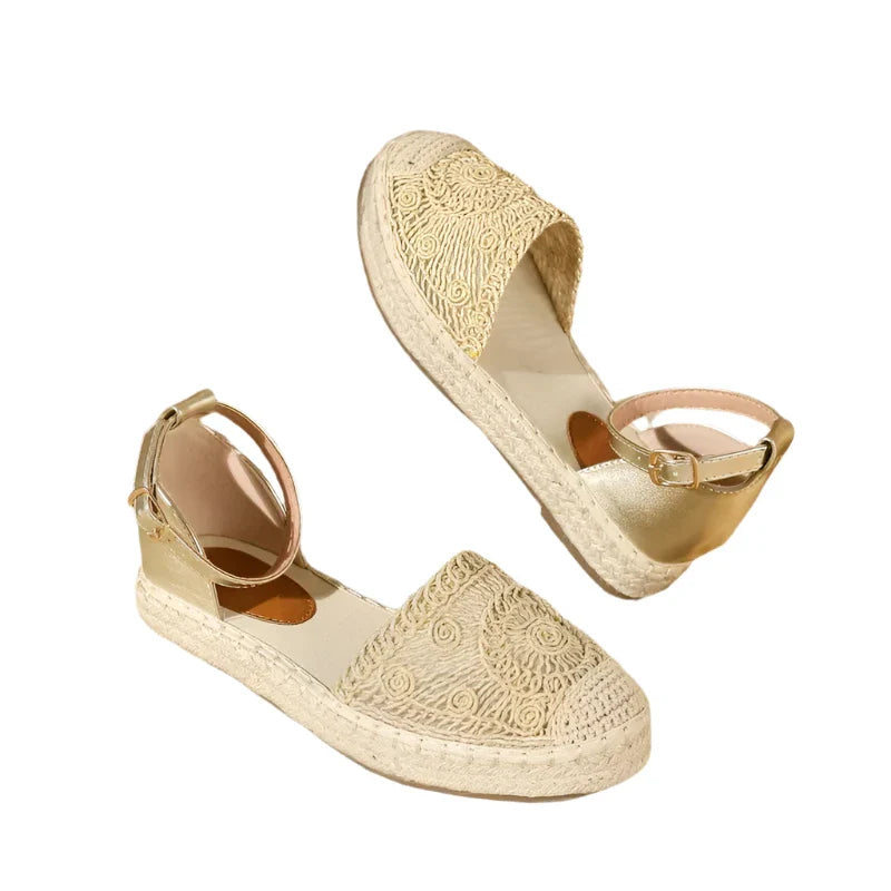 R&B | Damen Sommer Knöchelriemen Sandalen Boho