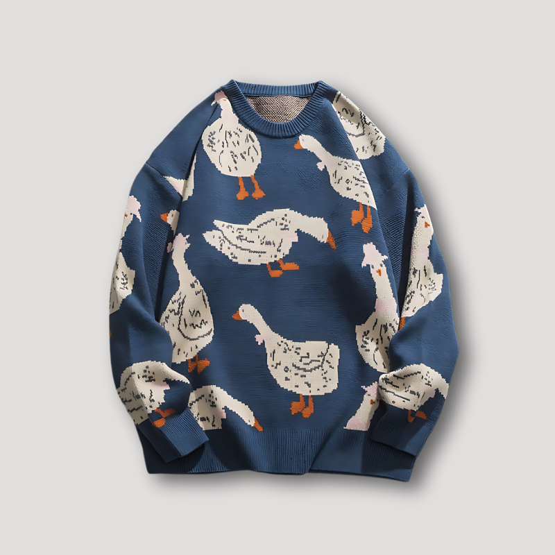 R&B | Pulli Grafik Gedruckt Gans Und Ente