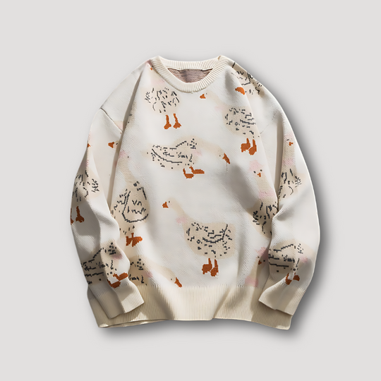 R&B | Pulli Grafik Gedruckt Gans Und Ente