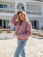 R&B | Damen Steppjacke mit Elegantem Blumenmuster und Komfort