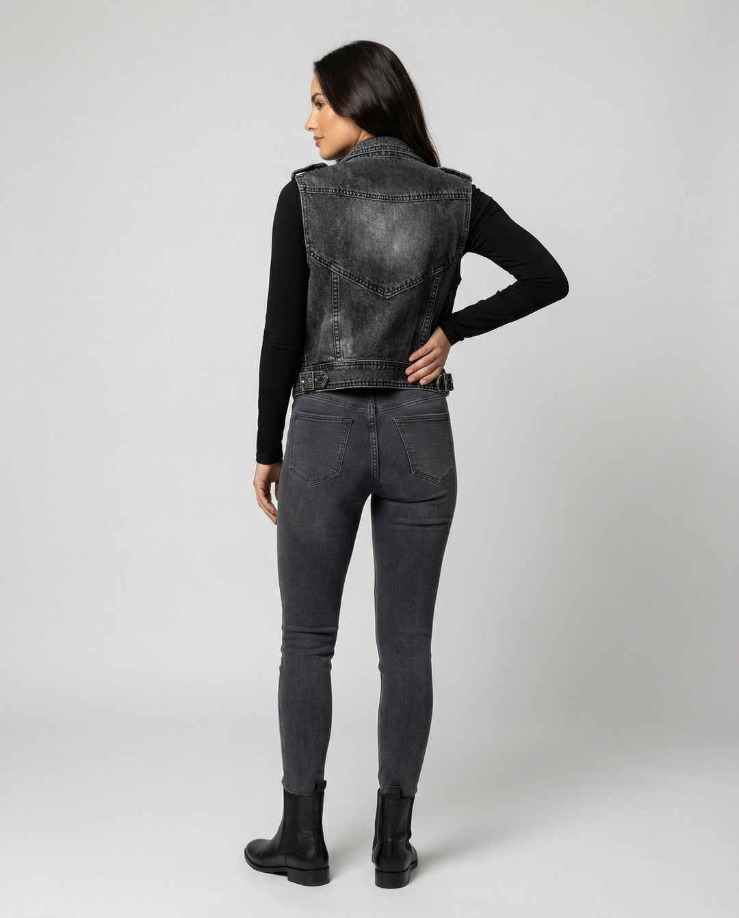 Damen Denim Weste